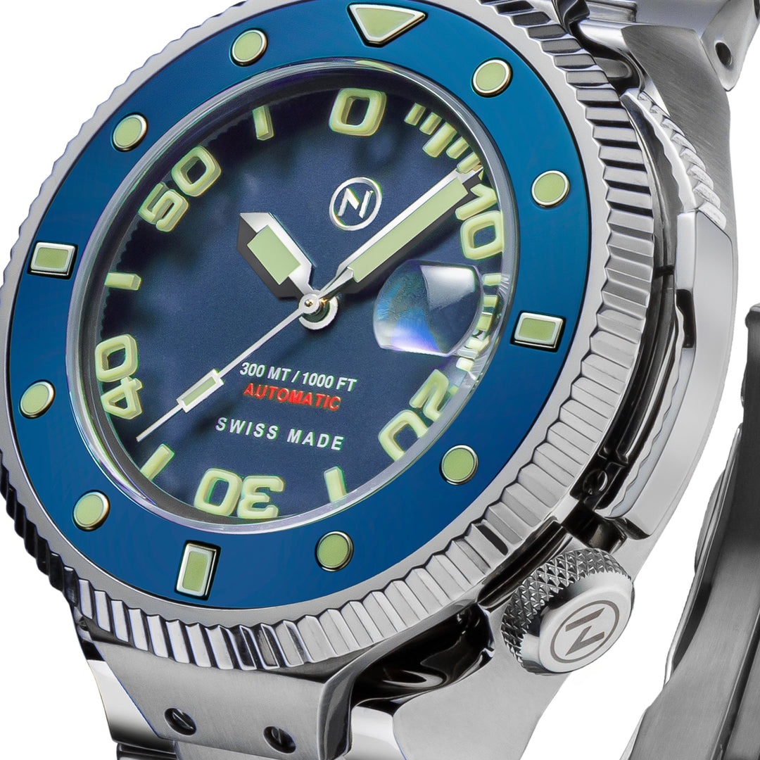 Nove Atlantean II Swiss Automatic N002-07 Blue – Watches.com