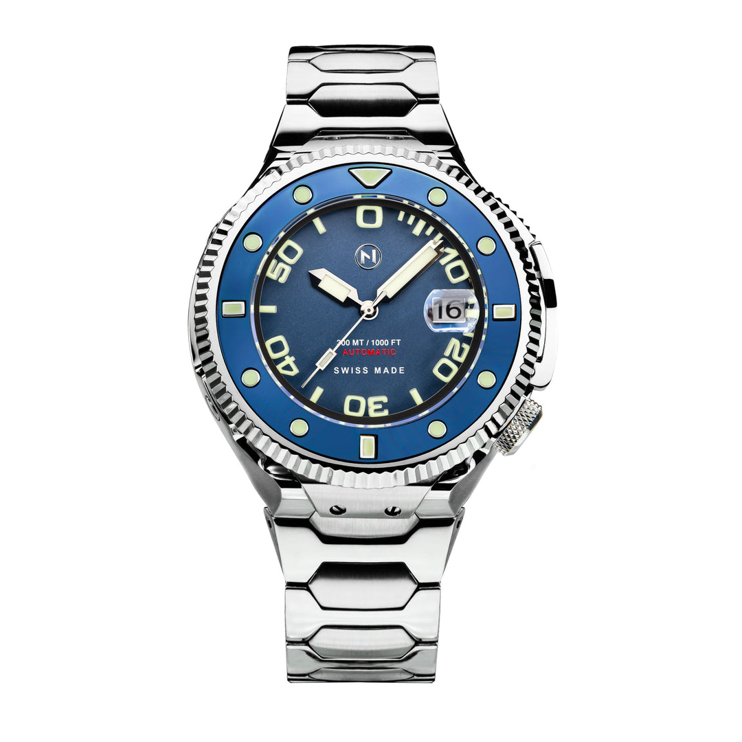Nove Atlantean II Swiss Automatic N002-07 Blue – Watches.com