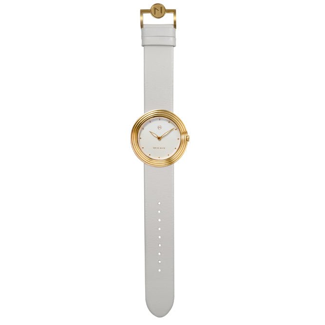 Nove Streamliner 40mm Gold White - Watches.com - B005 - 01