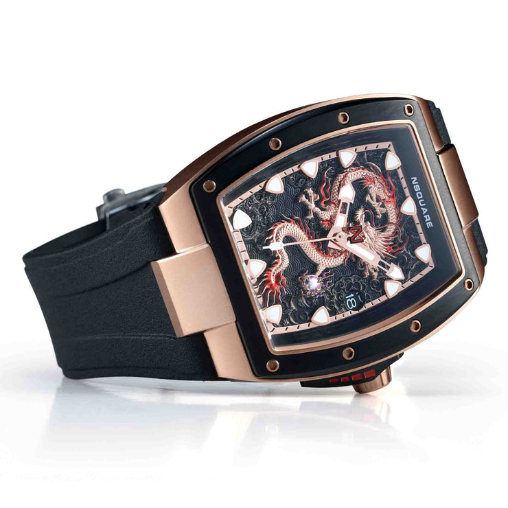 Nsquare Dragon Automatic Rose Gold Black Limited Edition
