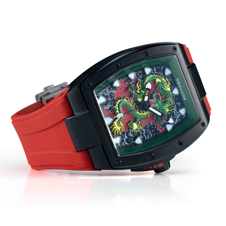 Nsquare Dragon Automatic Black Red Limited Edition