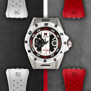 NSQUARE DYNAMIC RACE AUTOMATIC WATCH 46MM N31.3 SS/CERAMIC WHITE/WHITE|NSQUARE DYNAMIC RACE自動錶 46毫米 N31.3鋼/白色陶瓷/白色 - Watches.com - 