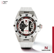 NSQUARE DYNAMIC RACE AUTOMATIC WATCH 46MM N31.3 SS/CERAMIC WHITE/WHITE|NSQUARE DYNAMIC RACE自動錶 46毫米 N31.3鋼/白色陶瓷/白色 - Watches.com - 