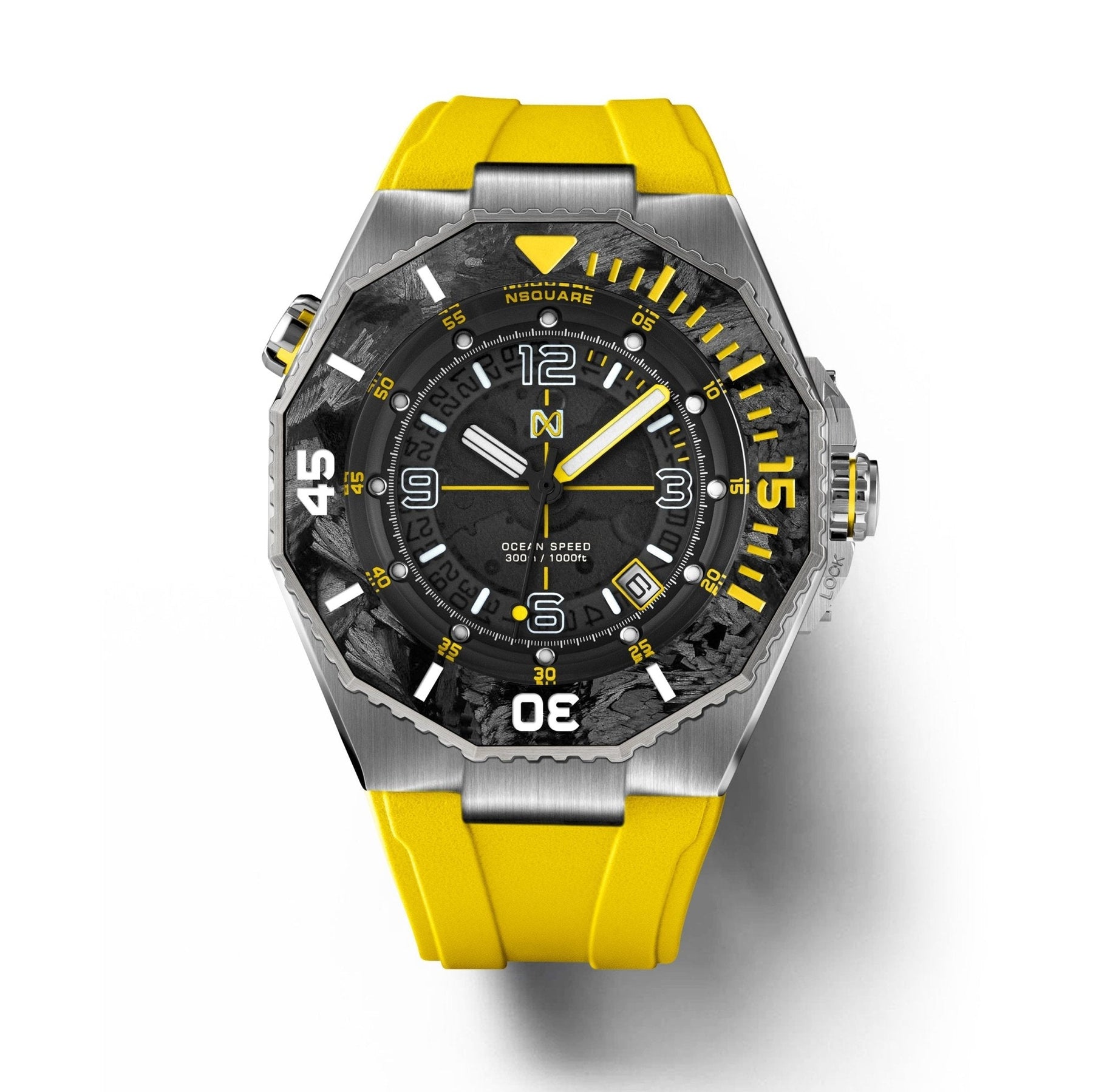 Nsquare Ocean Speed Diver 43mm Swiss Automatic Black Yellow