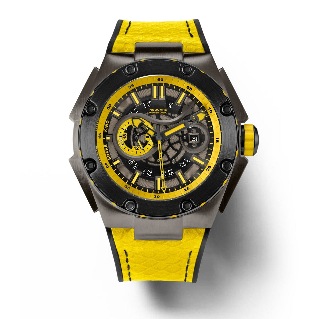 SO & CO NY New Mens Watch Analog Digital Black Yellow Sport 