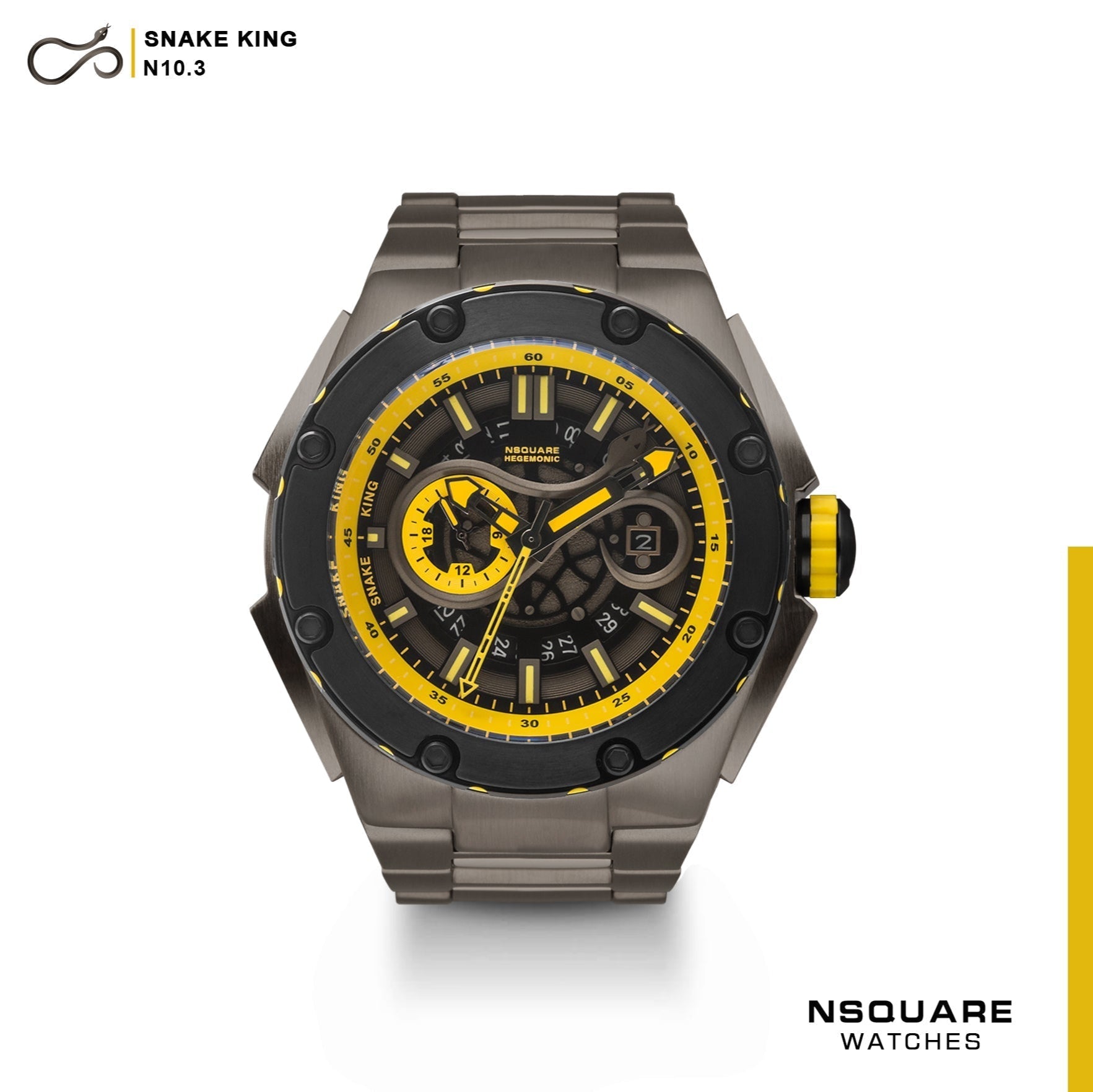 Nsquare SnakeKing Automatic 46mm Yellow Gray – Watches.com