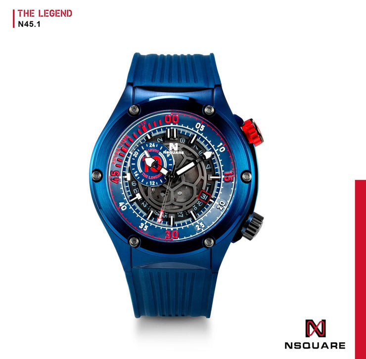 NSQUARE The Legend Automatic N45.1 Blue LIMITED EDITION|NSQUARE傳奇系列 自動錶N45.1 藍色限量版 - Watches.com - 