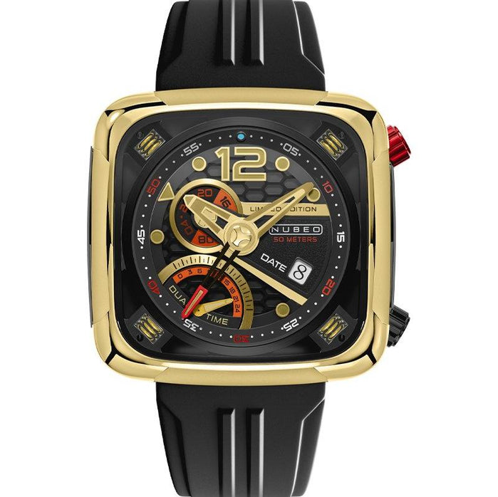Nubeo Ecliptic Retrograde Dual Time Limited Edition Golden Black angled shot picture