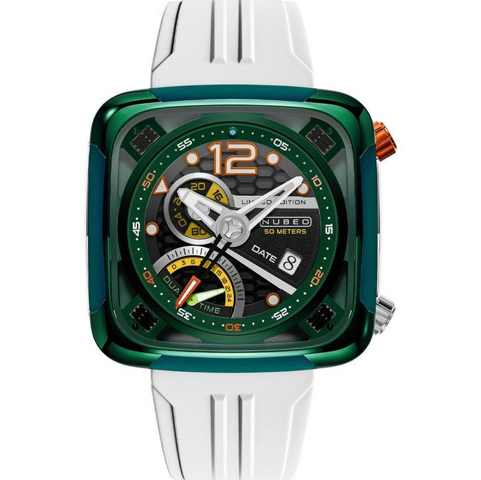 Nubeo Ecliptic Retrograde Dual Time Limited Edition Stark Green angled shot picture