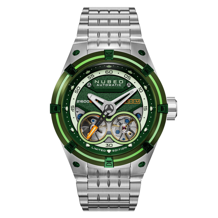 Nubeo Galileo Automatic Dark Green Limited Edition angled shot picture