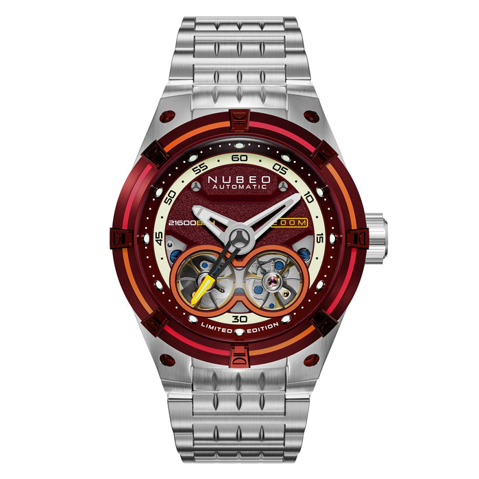 Nubeo Galileo Automatic Dark Red Limited Edition angled shot picture