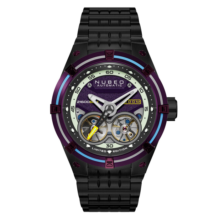 Nubeo Galileo Automatic Purple Black Limited Edition angled shot picture