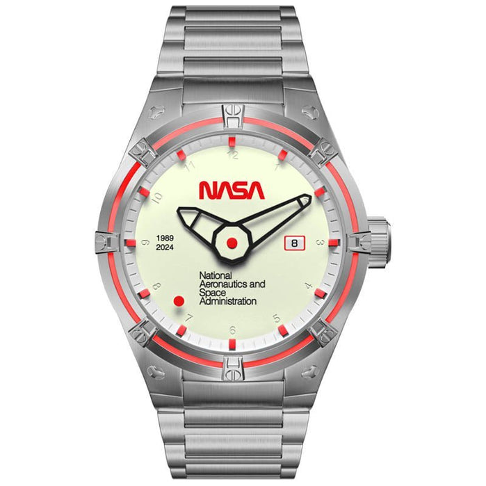 Nubeo Galileo NASA Automatic Space White Limited Edition angled shot picture