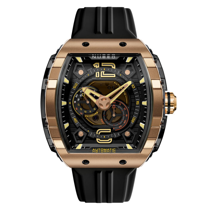 Nubeo Magellan 24 Hour Automatic Rose Gold angled shot picture