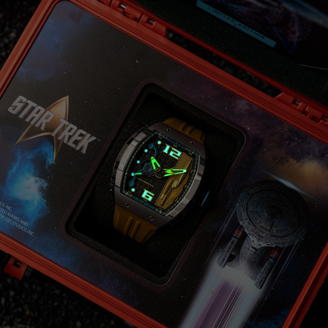 Nubeo Magellan Automatic Star Trek Warp Speed Data Yellow Limited