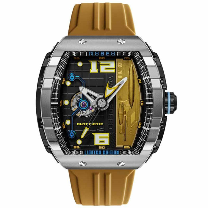 Nubeo Magellan Automatic Star Trek Warp Speed Data Yellow Limited Edition angled shot picture