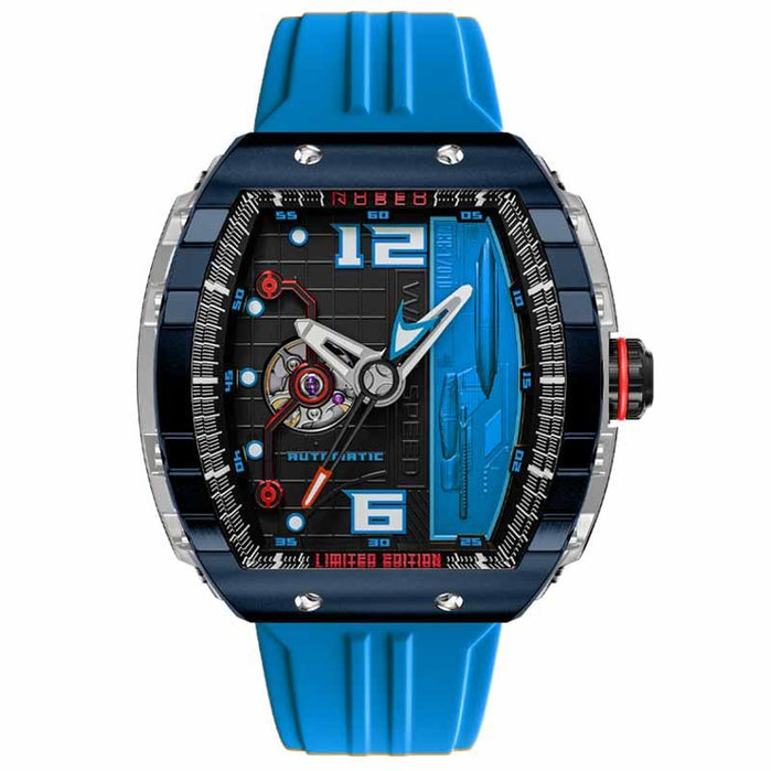 Nubeo Magellan Automatic Star Trek Warp Speed Troi Blue Limited Edition angled shot picture