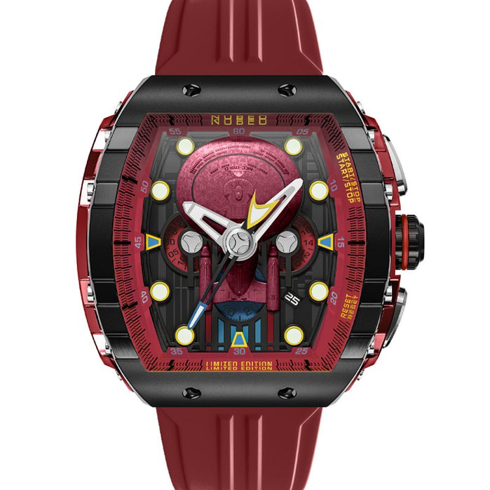 Nubeo Magellan Chronograph Star Trek Enterprise-d Limited Edition Command Red angled shot picture