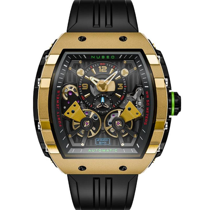 Nubeo Magellan Double Barrel Automatic Black Gold angled shot picture