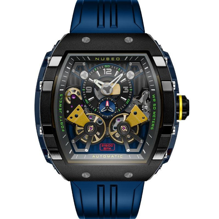 Nubeo Magellan Double Barrel Automatic Opal Blue angled shot picture