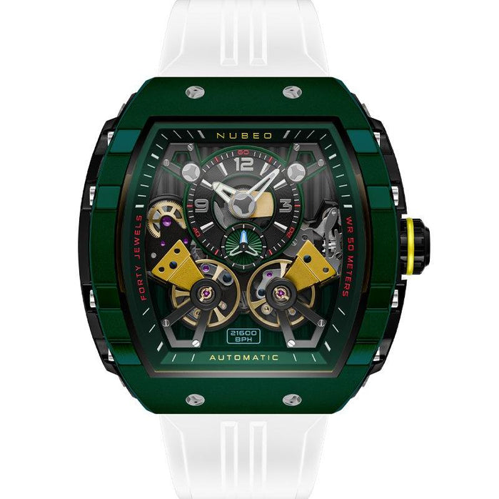 Nubeo Magellan Double Barrel Automatic Vintage Green angled shot picture