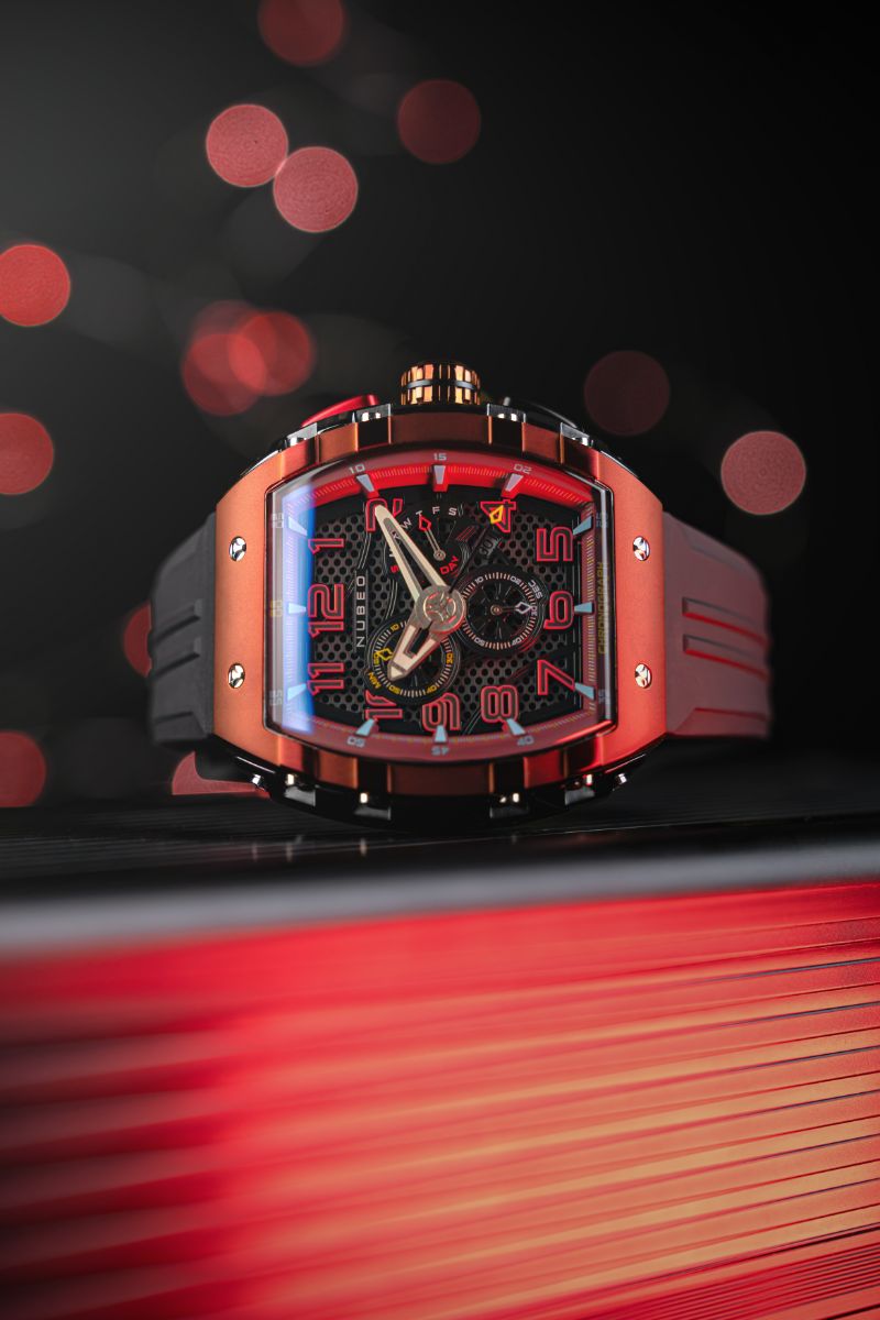 Nubeo Magellan Retrograde Chronograph Crimson Red –