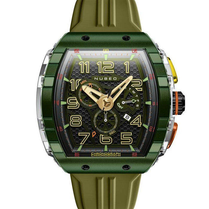 Nubeo Magellan Retrograde Chronograph Oblivion Green angled shot picture