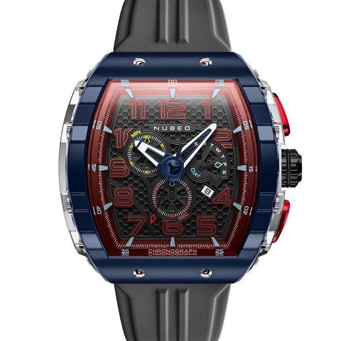 Nubeo Magellan Retrograde Chronograph Spaceship Black angled shot picture