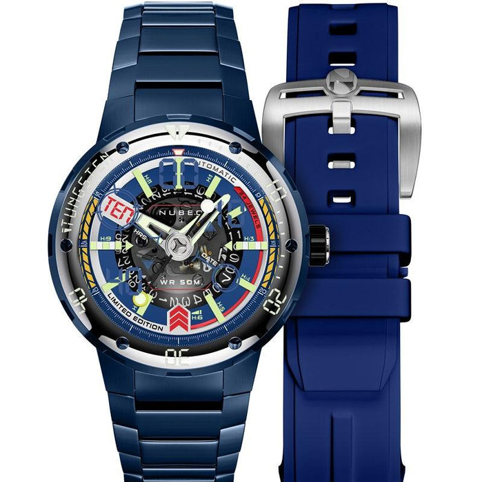 Nubeo Mariner 9 Automatic Limited Edition Interstellar Blue angled shot picture