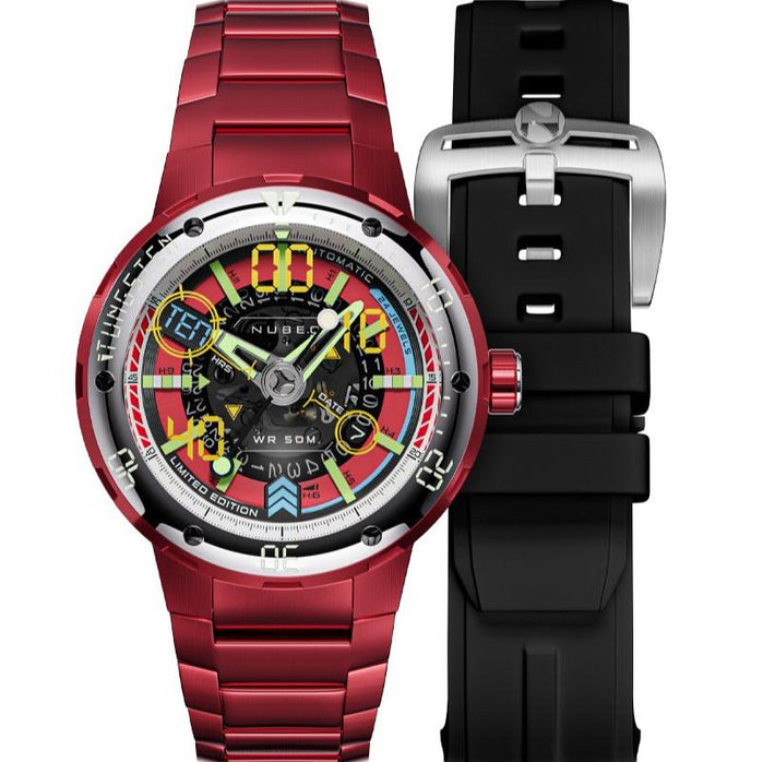 Nubeo Mariner 9 Automatic Limited Edition Moon Red angled shot picture