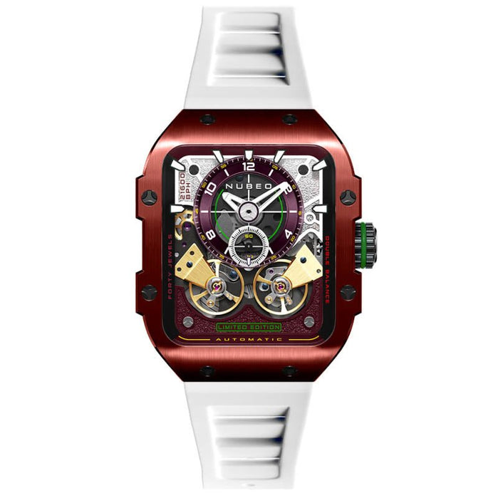 Nubeo Maven Automatic Prune Red Limited Edition angled shot picture