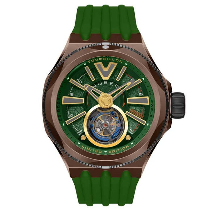 Nubeo Messenger Tourbillon Dark Sea Green Limited Edition angled shot picture