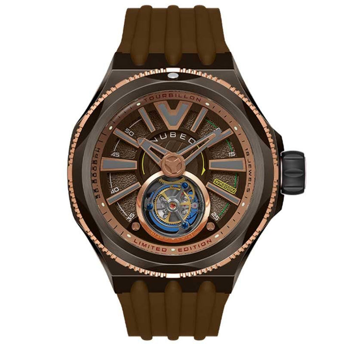 Nubeo Messenger Tourbillon Deep Brown Limited Edition angled shot picture