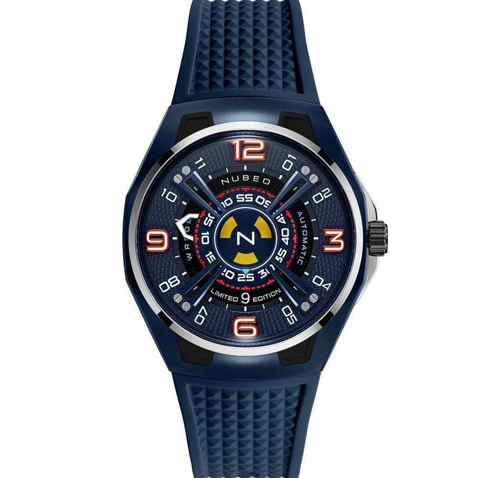 Nubeo OAO Automatic Limited Edition Proto Blue angled shot picture