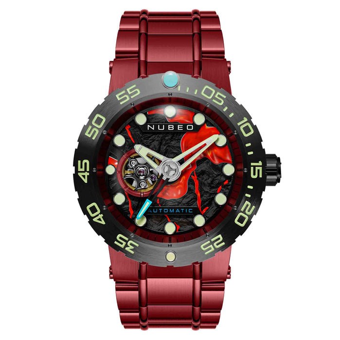 Nubeo Opportunity Automatic Magma Red Limited Edition angled shot picture