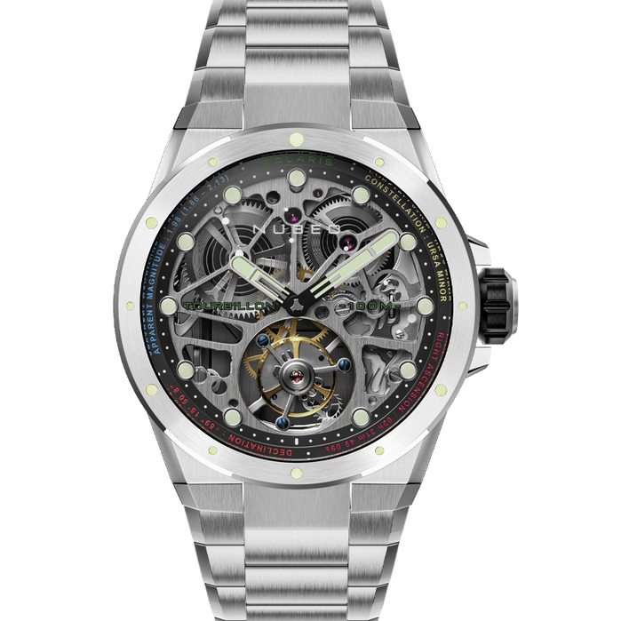 Nubeo Polaris Tourbillon Limited Edition Constellation Silver angled shot picture