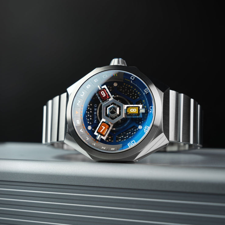 Nubeo Skylab Automatic Grey Blue - Watches.com - NB - 6083 - 22