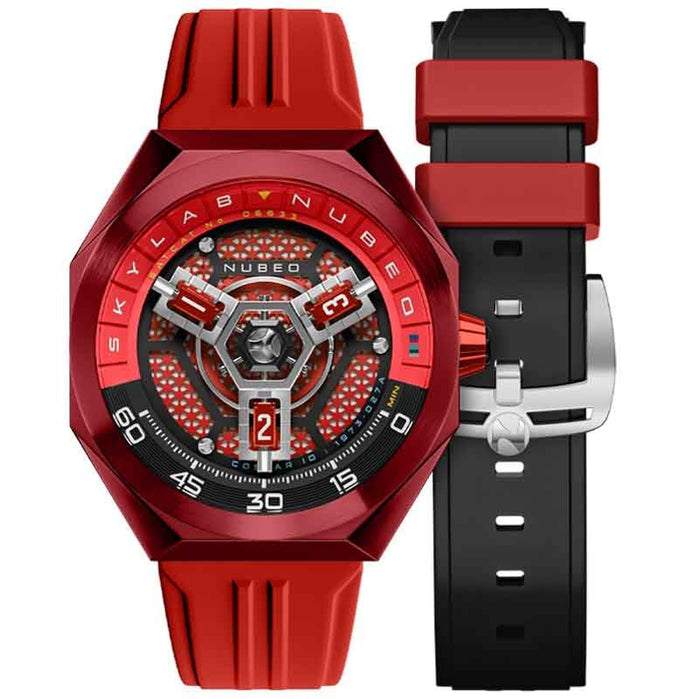 Nubeo Skylab Automatic Hazard Red Limited Edition angled shot picture