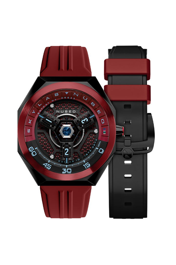Nubeo Skylab Automatic Limited Edition Crimson Black angled shot picture