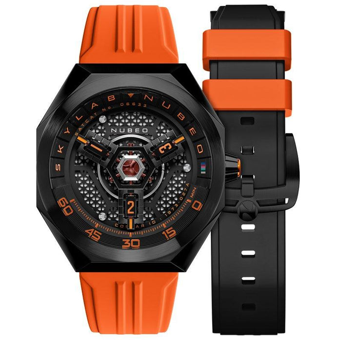 Nubeo Skylab Automatic Limited Edition Orange Black angled shot picture