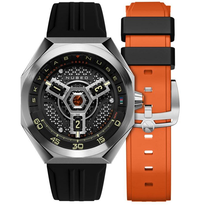 Nubeo Skylab Automatic Limited Edition Steel Red angled shot picture