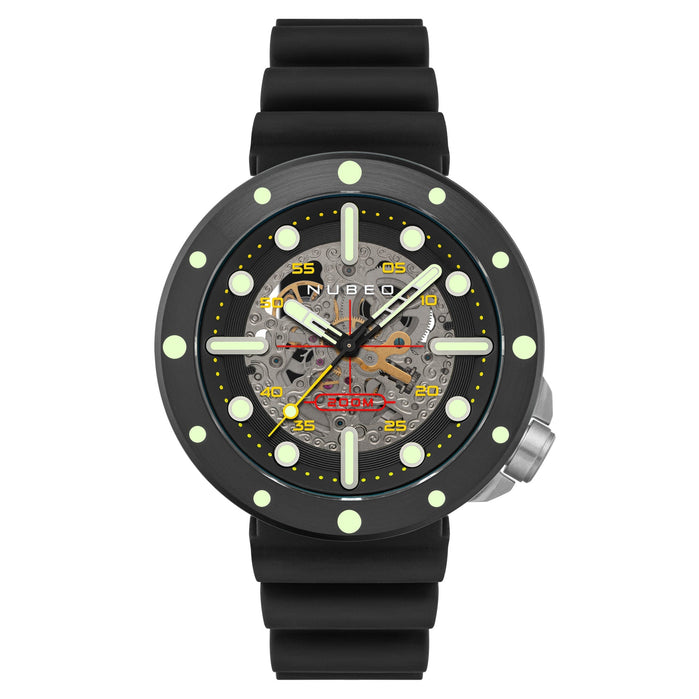 Nubeo Space Cassini Automatic Skeleton Black angled shot picture