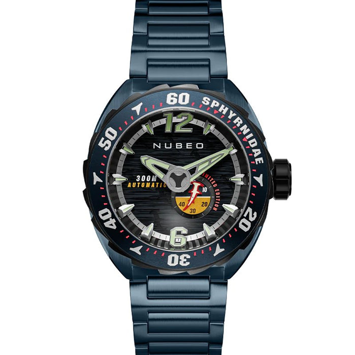 Nubeo Sphyrnidae Automatic Limited Edition Caspian Blue angled shot picture