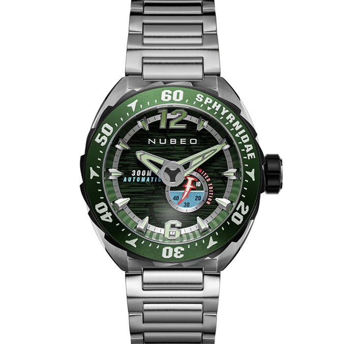 Nubeo Sphyrnidae Automatic Limited Edition Kelp Green angled shot picture