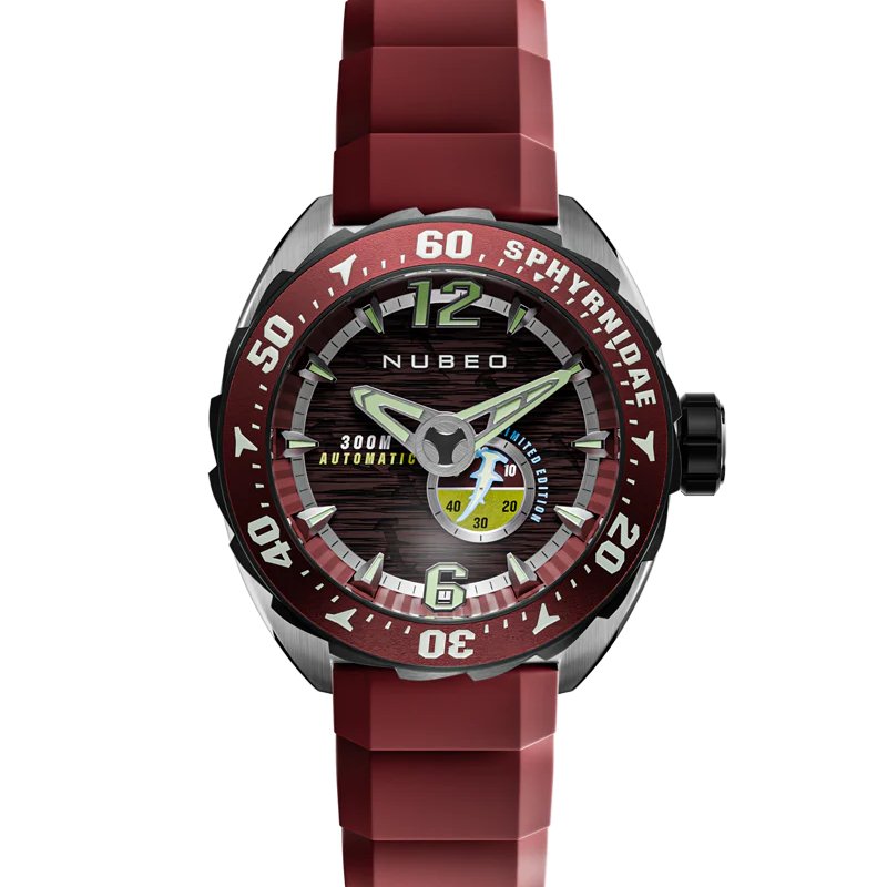 Nubeo Sphyrnidae Automatic Limited Edition Neptone Red | Watches.com