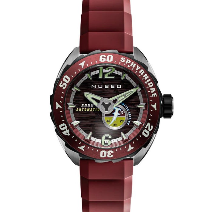 Nubeo Sphyrnidae Automatic Limited Edition Neptone Red angled shot picture