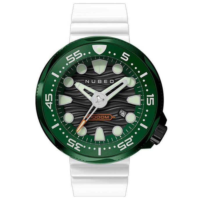 Nubeo Ventana Automatic Electric Lime Limited Edition angled shot picture