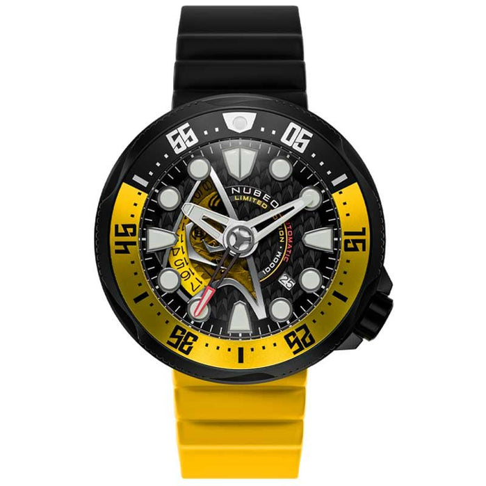 Nubeo Ventana Automatic Star Trek Starfleet Command Yellow Limited Edition angled shot picture