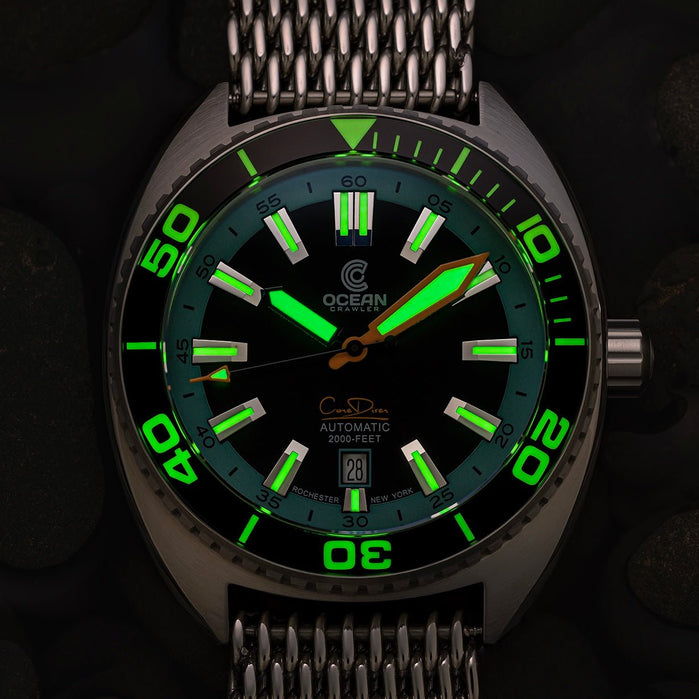 Ocean Crawler Core Diver Automatic BlueShark Limited Edition angled shot picture