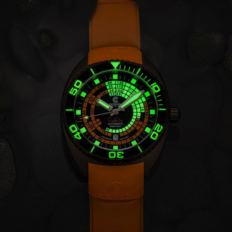 Ocean Crawler Decompression Timer Core Diver Black Orange Limited